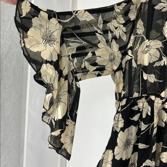 LA DEA NWT baby doll lined top floral - Picture 5 of 10